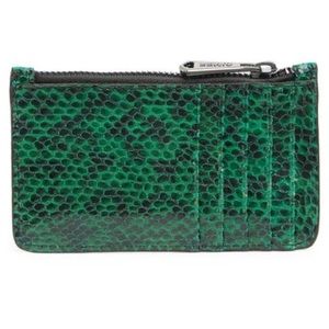 Aimee Kestenberg Melbourne Genuine Leather Wallet in Emerald Snake